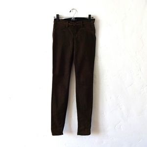 J Brand Bronze Coated Stretch Skinny Jeans
